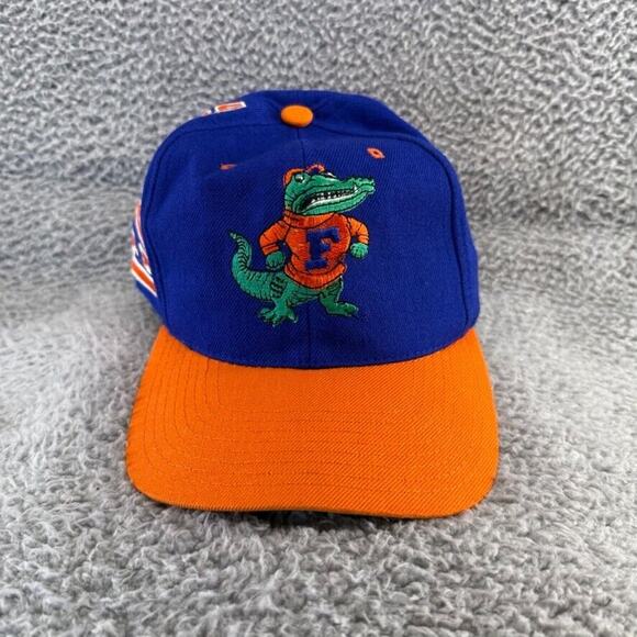 Vintage Florida Gators Hat Adult Medium Blue Fitted Big Logo Cap Air Head 90s